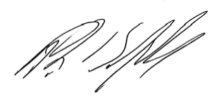 The signature of Sir Peter Leahy Bonfield (image)